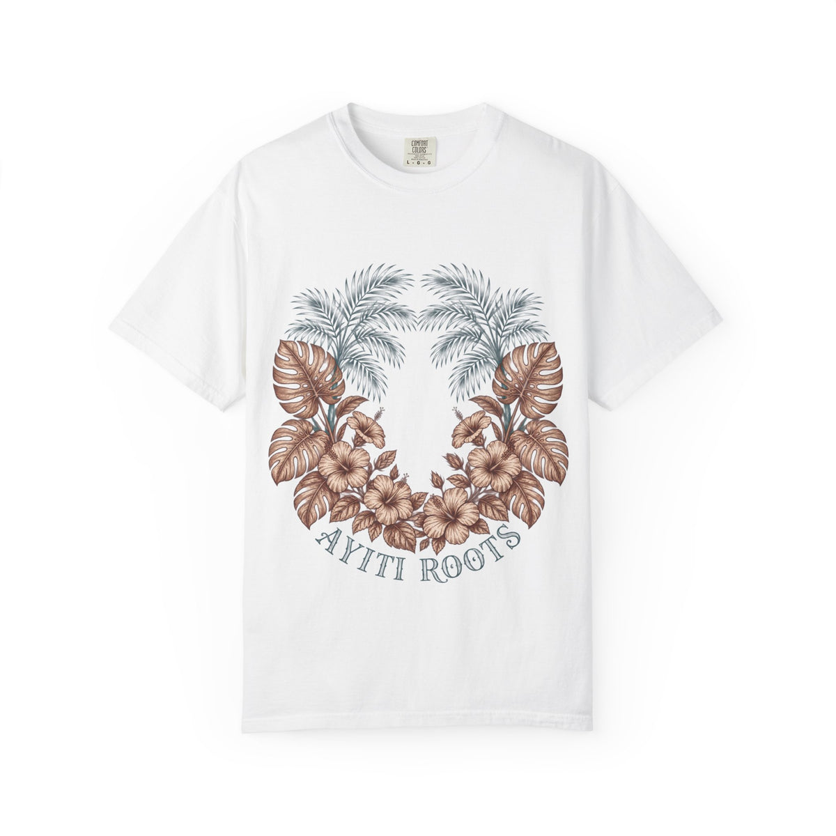 Hippie Roots Floral Palm Graphic T-Shirt