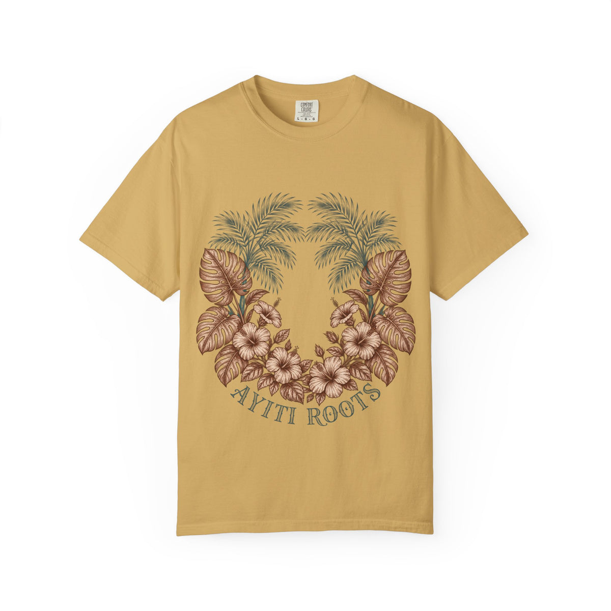 Hippie Roots Floral Palm Graphic T-Shirt