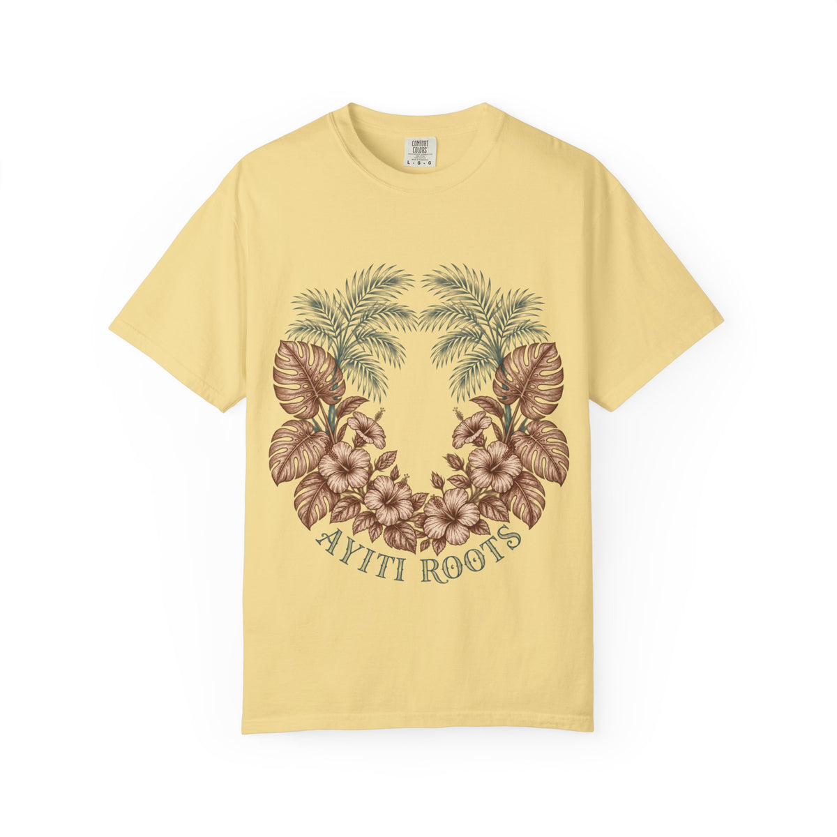 Hippie Roots Floral Palm Graphic T-Shirt